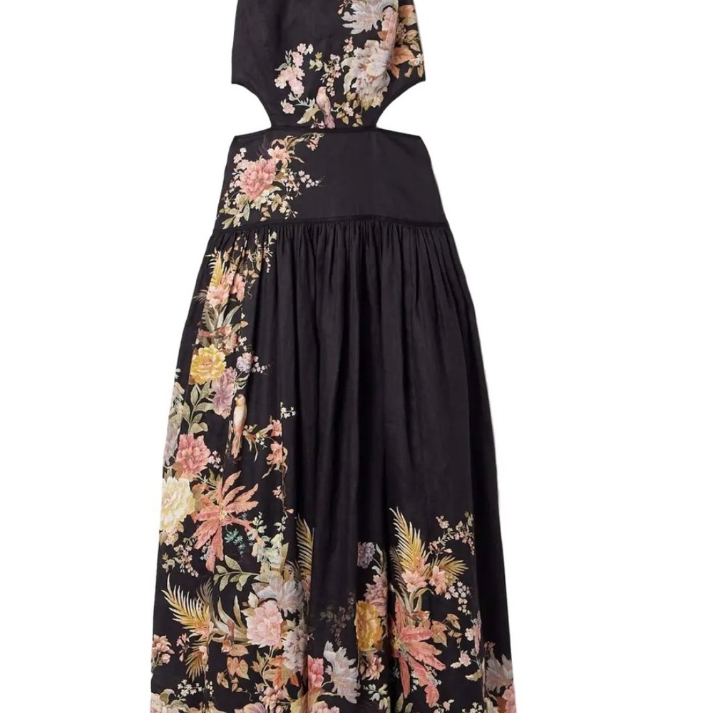 Zimmermann Tallow Halter Midi Dress